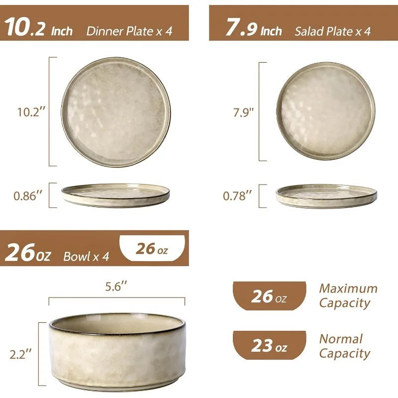 Dinnerware Set for 4