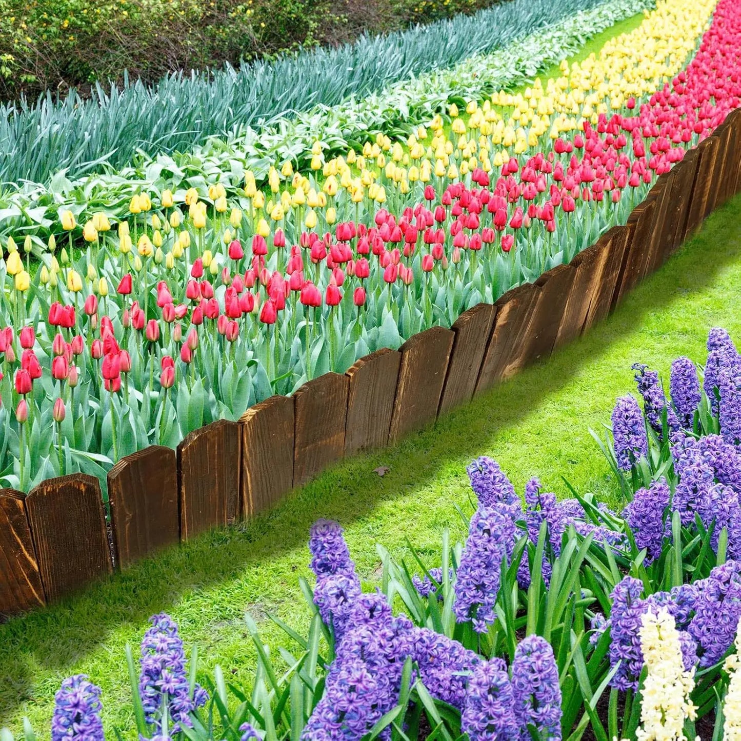 8 Pcs Wood Garden Edging Border 8 X 47 inches