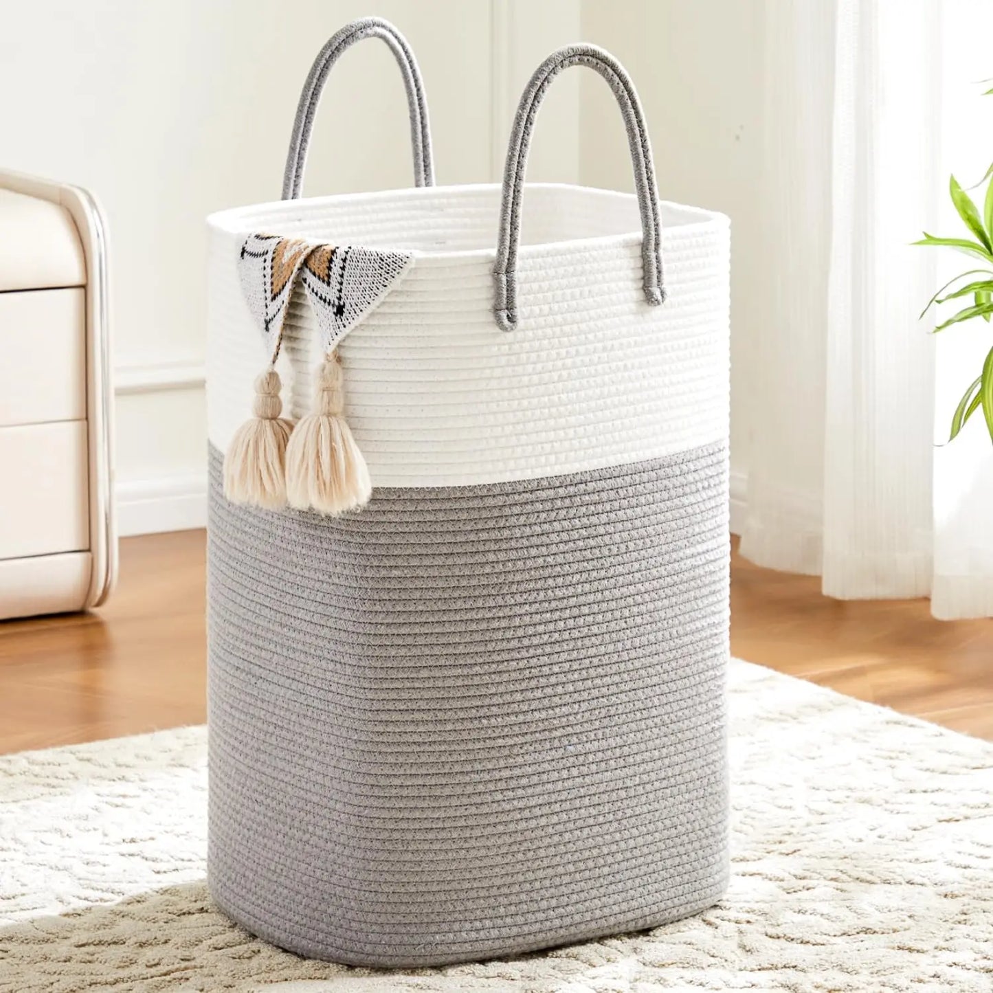 Woven Cotton Rope Laundry Hamper