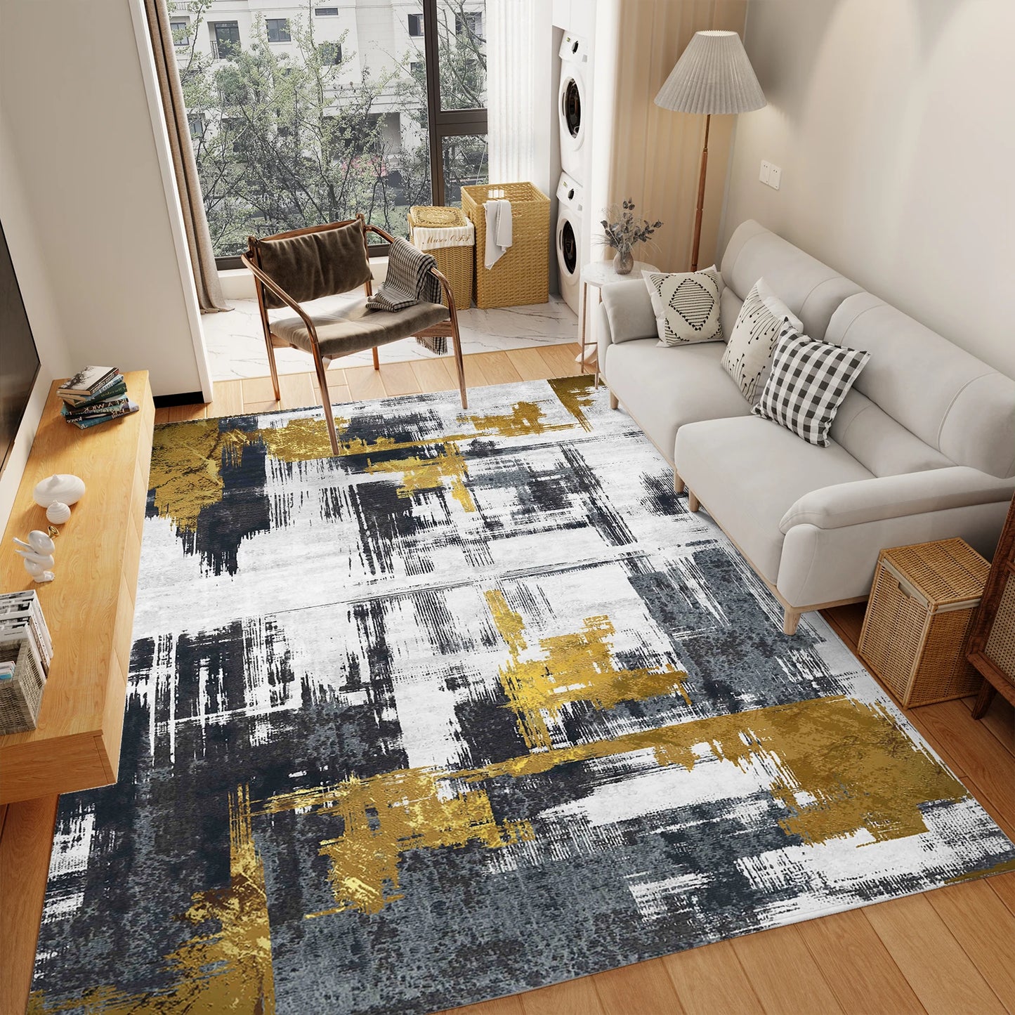Washable Rug, with Non-Slip Backing