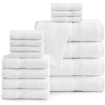 16 Piece Bath Towels - 100% Cotton