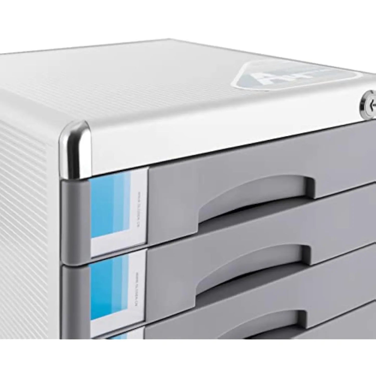 7 Tier File Cabinet Desktop Drawer Organizer with Lock