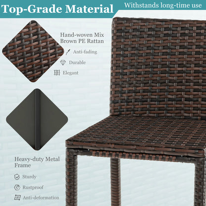 Patio 3PCS Wicker Bar Set