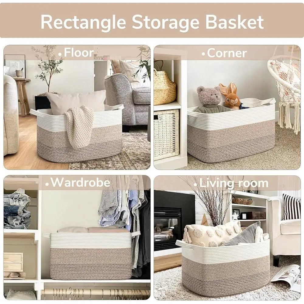 Extra Large Rectangle Woven Storage Basket