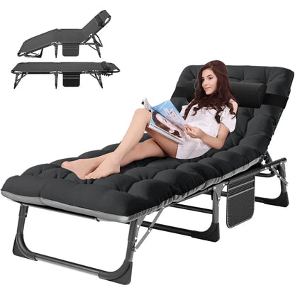Outdoor 5-Position Folding Chaise Lounge Chair
