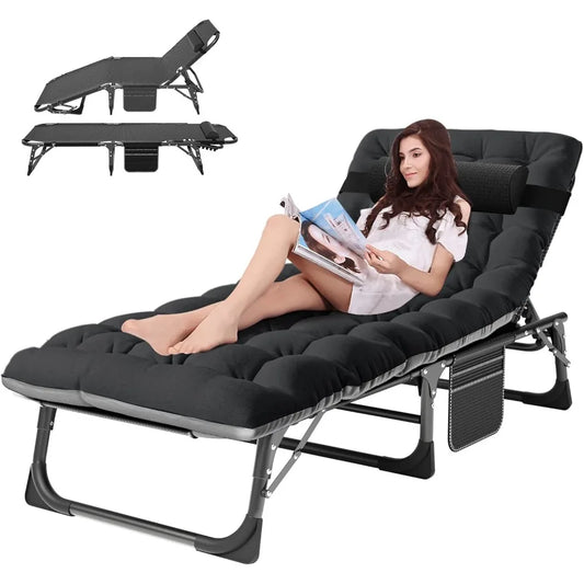 Outdoor 5-Position Folding Chaise Lounge Chair