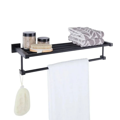 Towel Shelf with Bar, 24 Inch