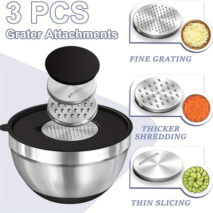 8pcs Stainless Steel Mixing Bowl Set
