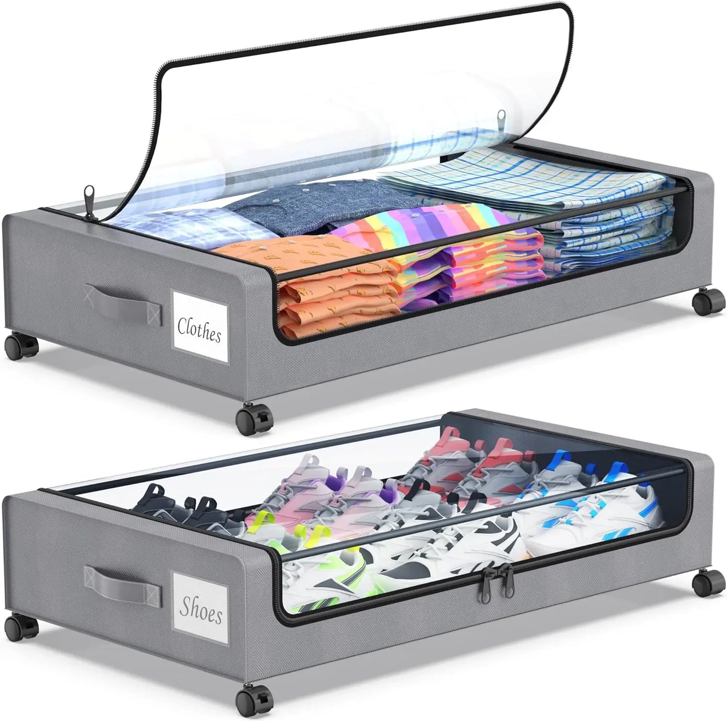 2-Pack Under Bed Storage Containers with wheels