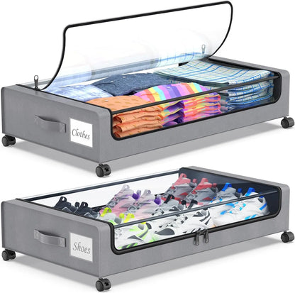 2-Pack Under Bed Storage Containers with wheels