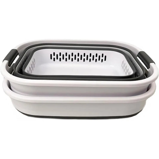 Collapsible Plastic Laundry Basket - 10.5 Gallon