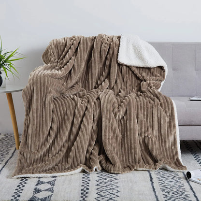 Sherpa Fleece Throw Blanket