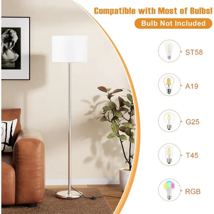 60'' Modern Floor Lamp with Shade