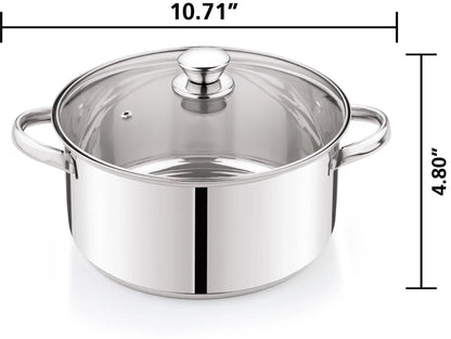 10-Piece Nonstick Stainless-Steel Cookware Set