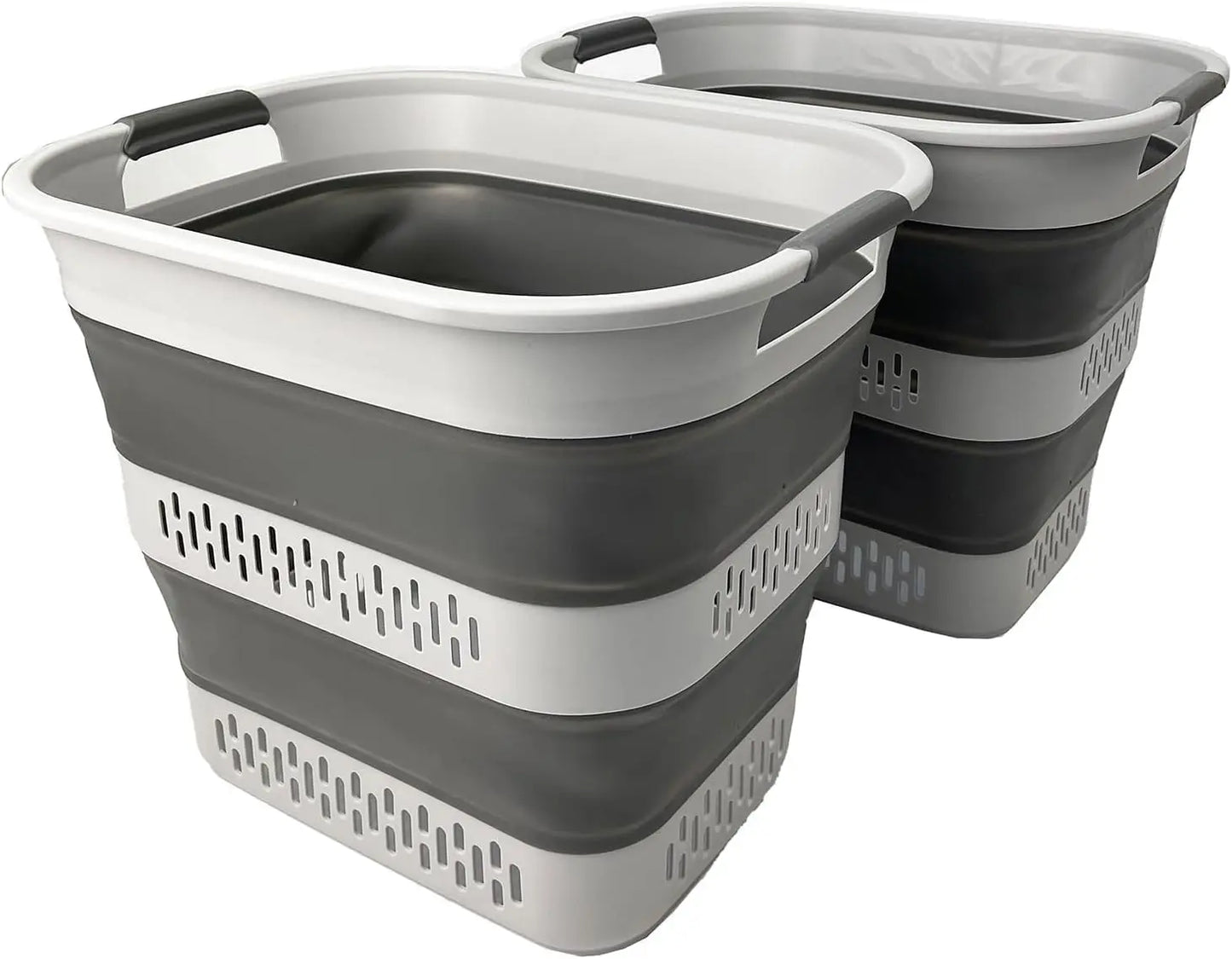 Collapsible Plastic Laundry Basket - 10.5 Gallon