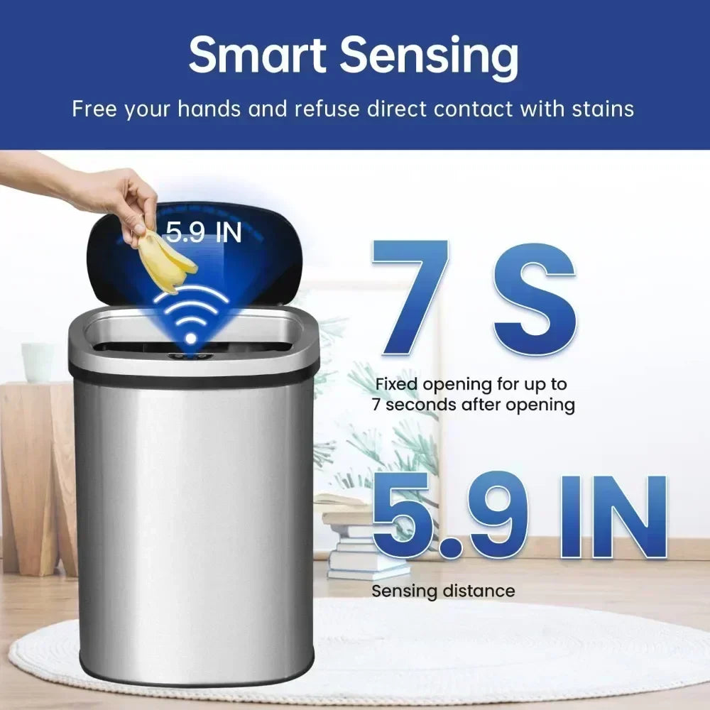 13 Gallon Automatic Garbage Can for Kitchen