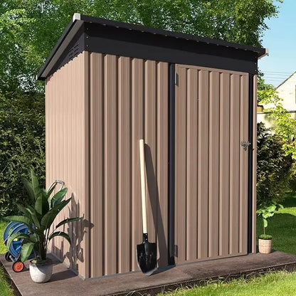 Utility and Tool Garden Shed with Lockable Doors