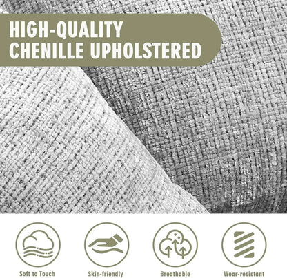 Large Beanbag Chair, Chenille Upholstered