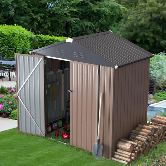 Utility and Tool Garden Shed with Lockable Doors