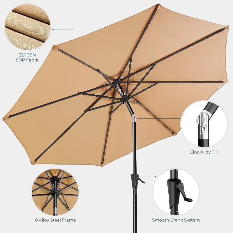 9ft Outdoor Patio Umbrella