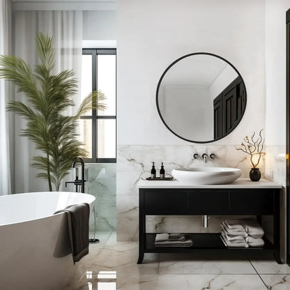 24-inch Round Wall Mounted Mirrors