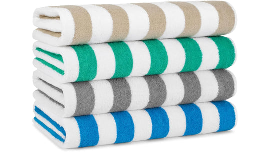 Pack of 4 - Large Soft Quick Dry Cotton Terry Towels