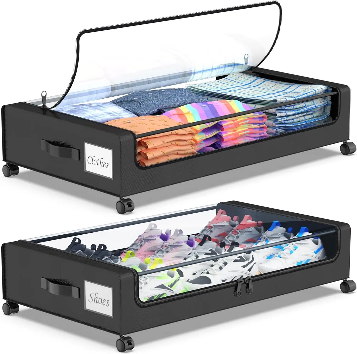 2-Pack Under Bed Storage Containers with wheels