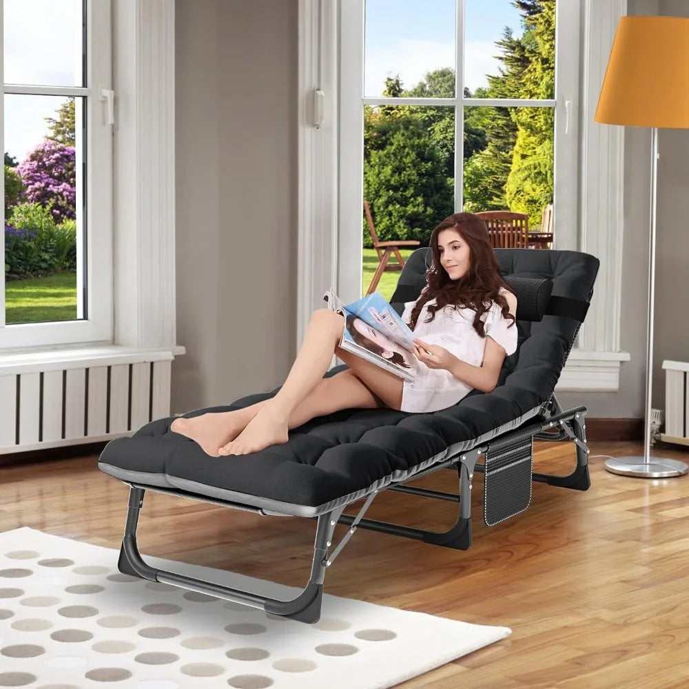 Outdoor 5-Position Folding Chaise Lounge Chair