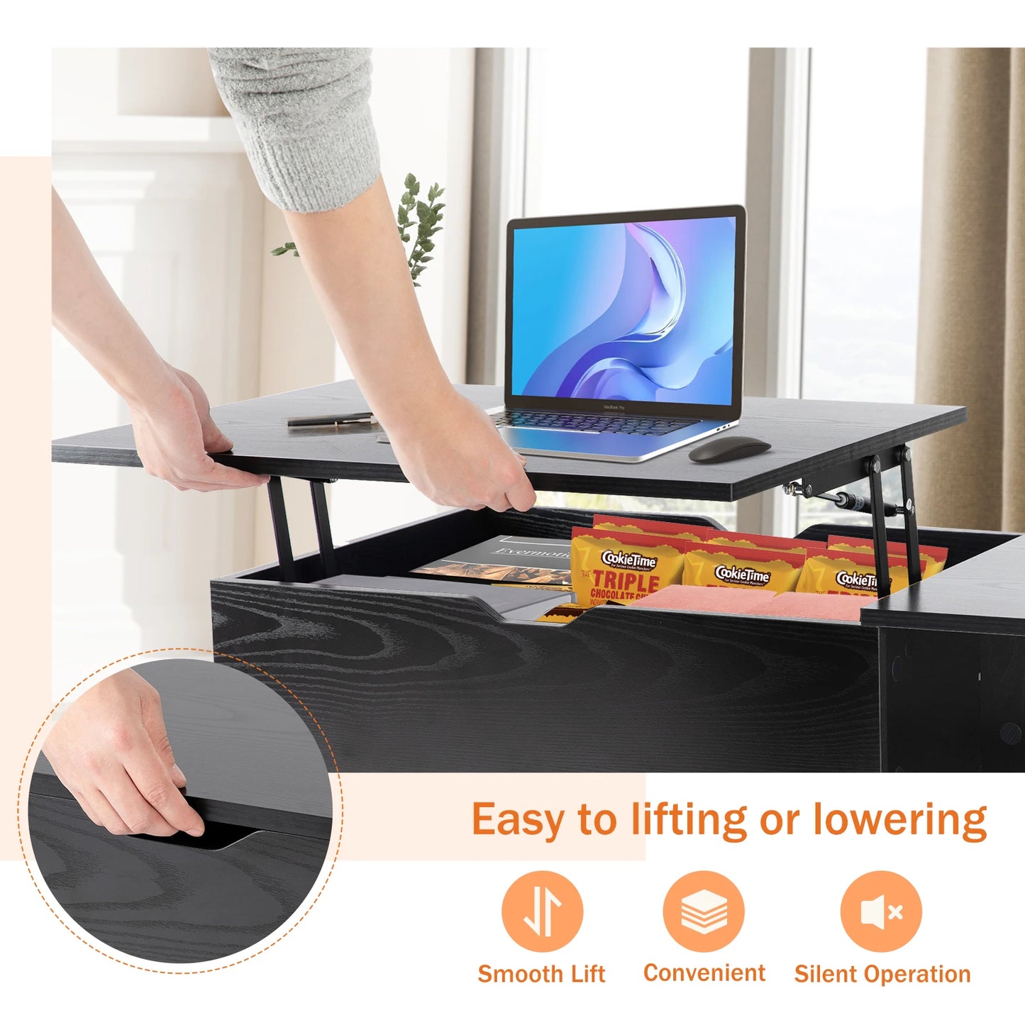 Lift Top Coffee Tables for Living Room 39.37"x19.7"