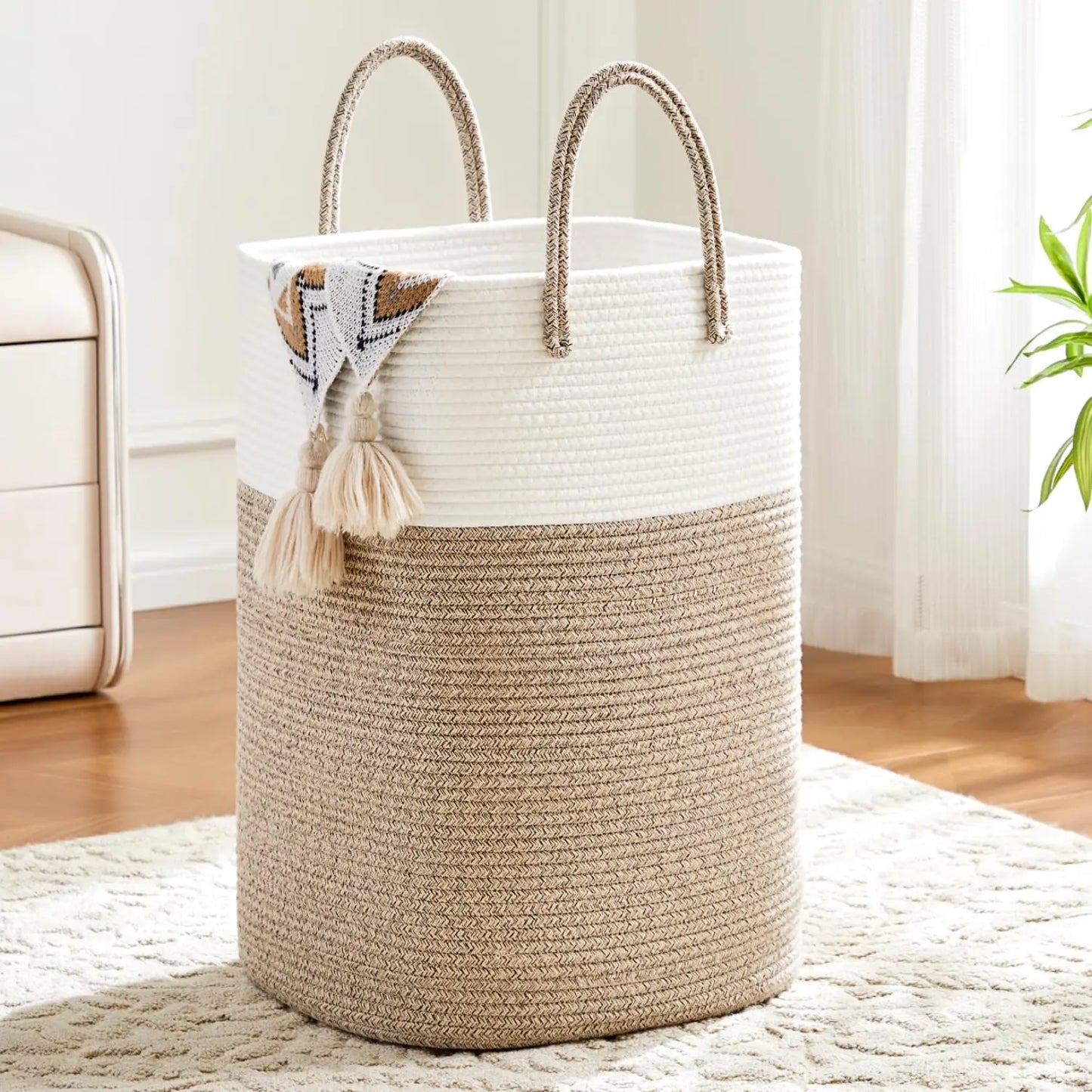 Woven Cotton Rope Laundry Hamper