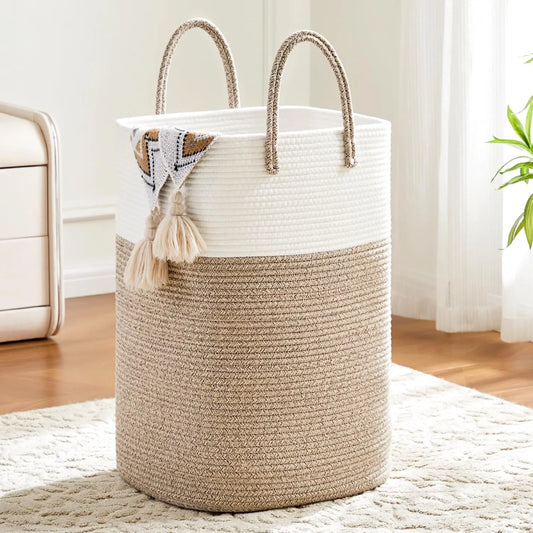 Woven Cotton Rope Laundry Hamper