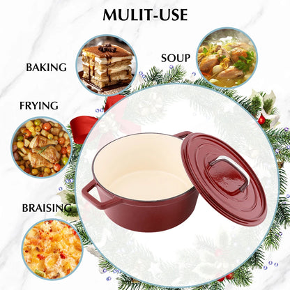 Cast Iron Casserole Pot with Lid
