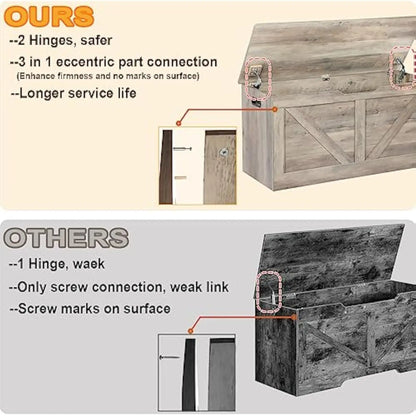 39.4" Wooden Storage Chest