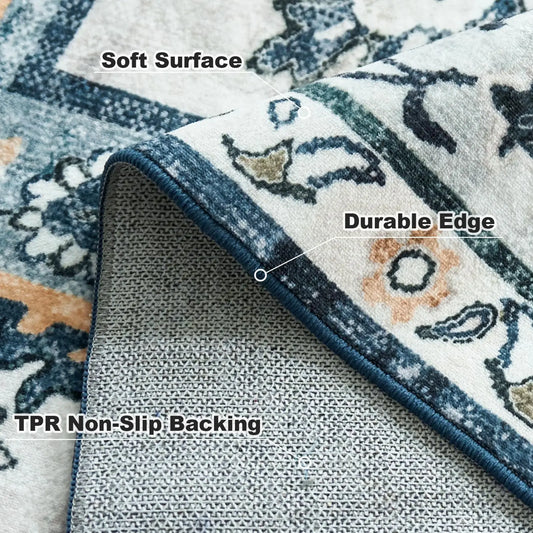 Washable Rug, with Non-Slip Backing