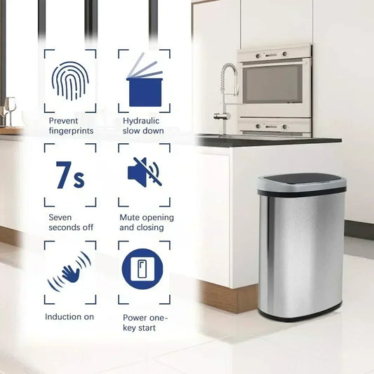 13 Gallon Automatic Garbage Can for Kitchen