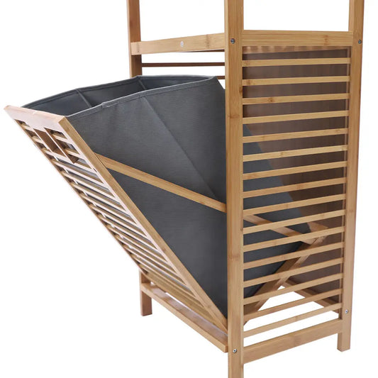 Fabric Bamboo Bathroom Laundry Hamper