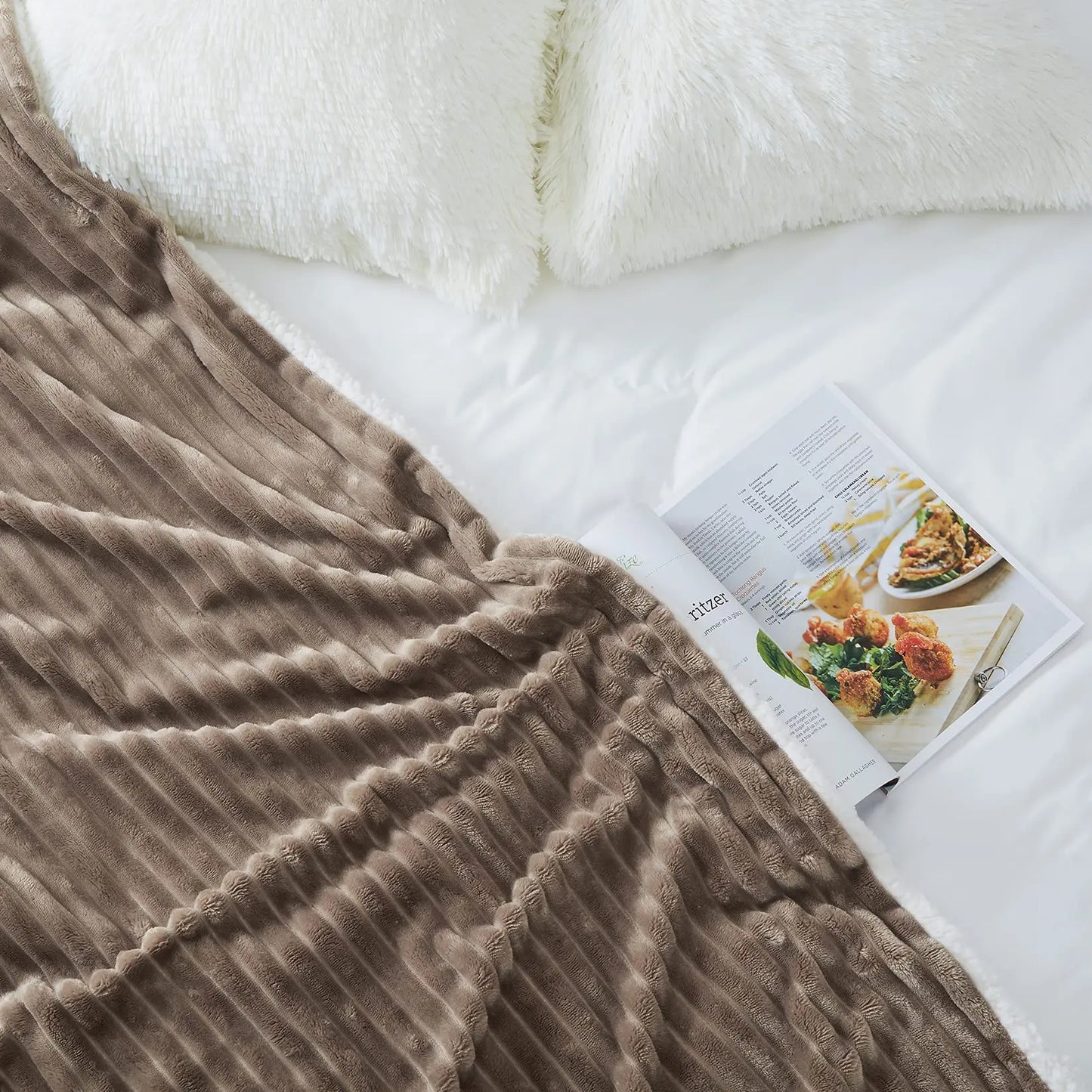 Sherpa Fleece Throw Blanket