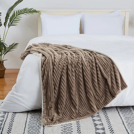 Sherpa Fleece Throw Blanket
