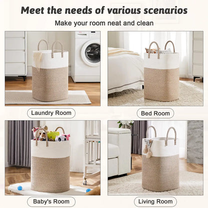 Woven Cotton Rope Laundry Hamper