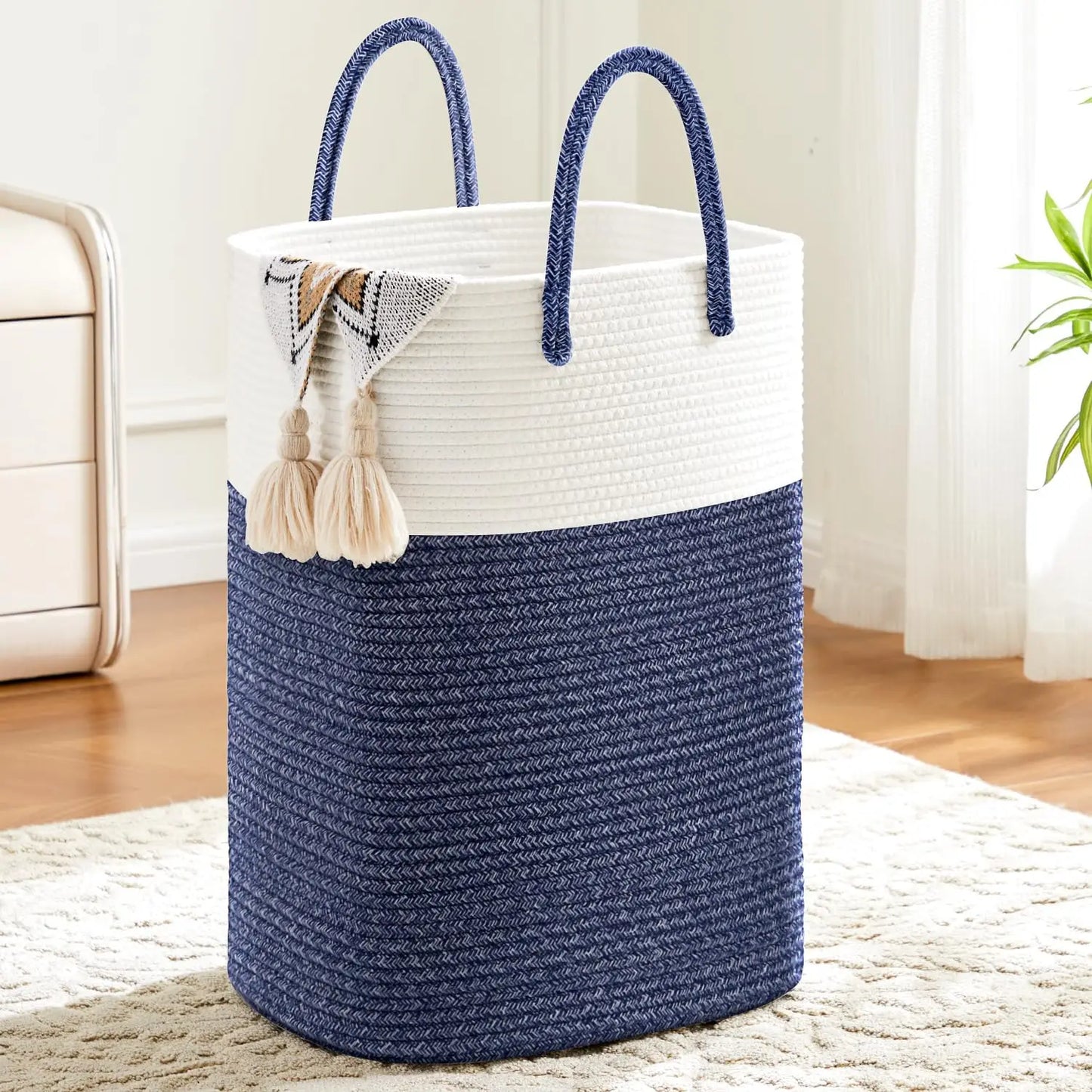 Woven Cotton Rope Laundry Hamper