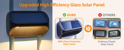 6/12 Pack Fence Lights Solar Powered, Auto On/Off,