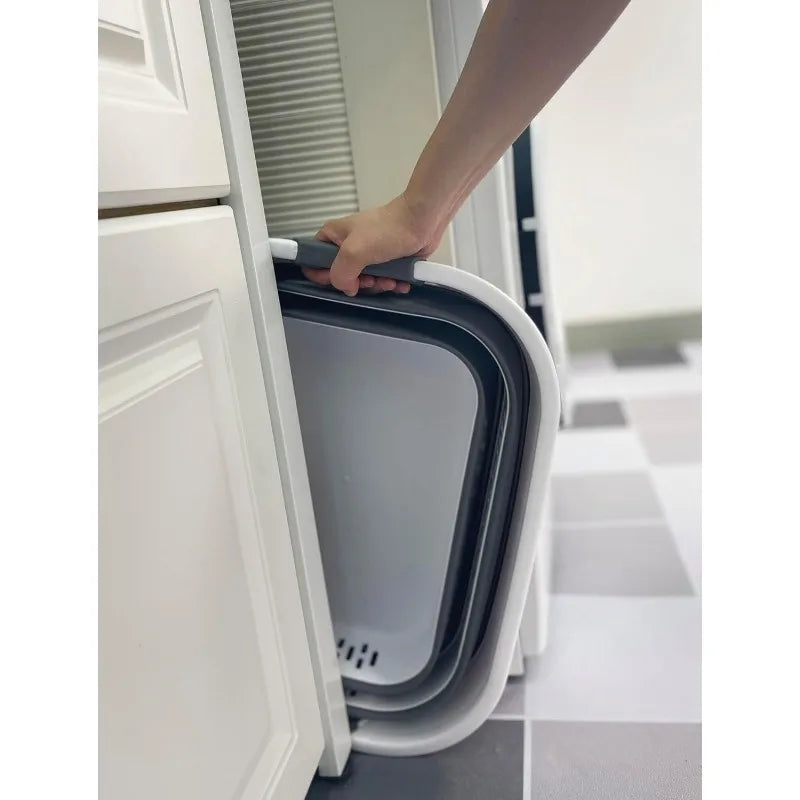 Collapsible Plastic Laundry Basket - 10.5 Gallon