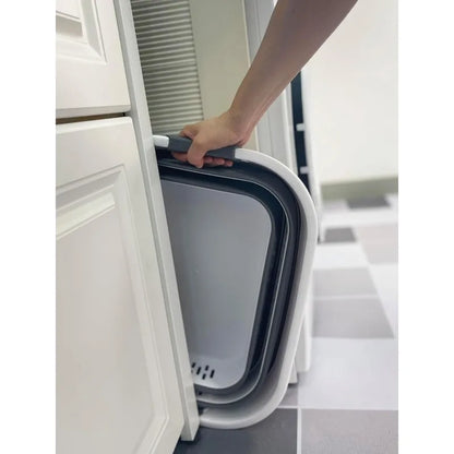 Collapsible Plastic Laundry Basket - 10.5 Gallon