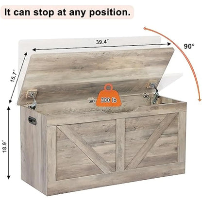 39.4" Wooden Storage Chest