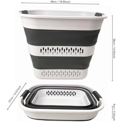 Collapsible Plastic Laundry Basket - 10.5 Gallon