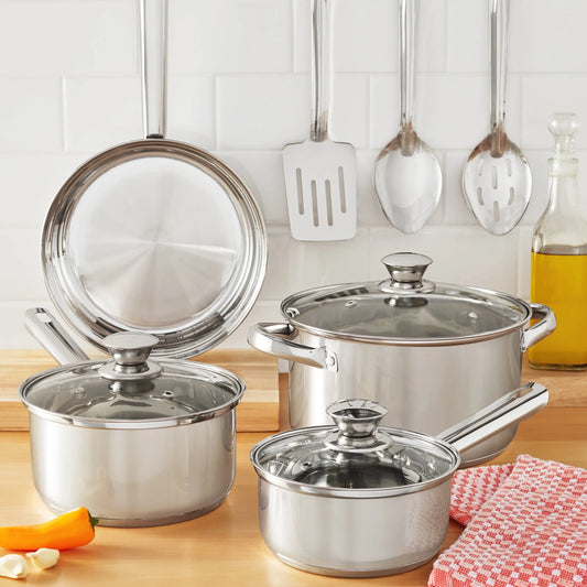 10-Piece Nonstick Stainless-Steel Cookware Set