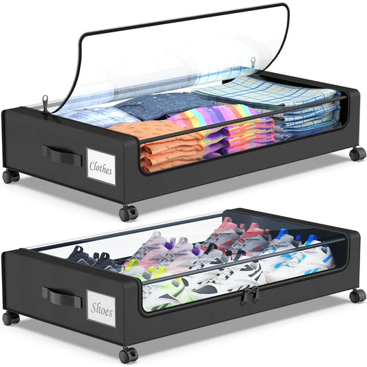 2-Pack Under Bed Storage Containers with wheels