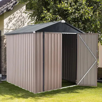 Utility and Tool Garden Shed with Lockable Doors