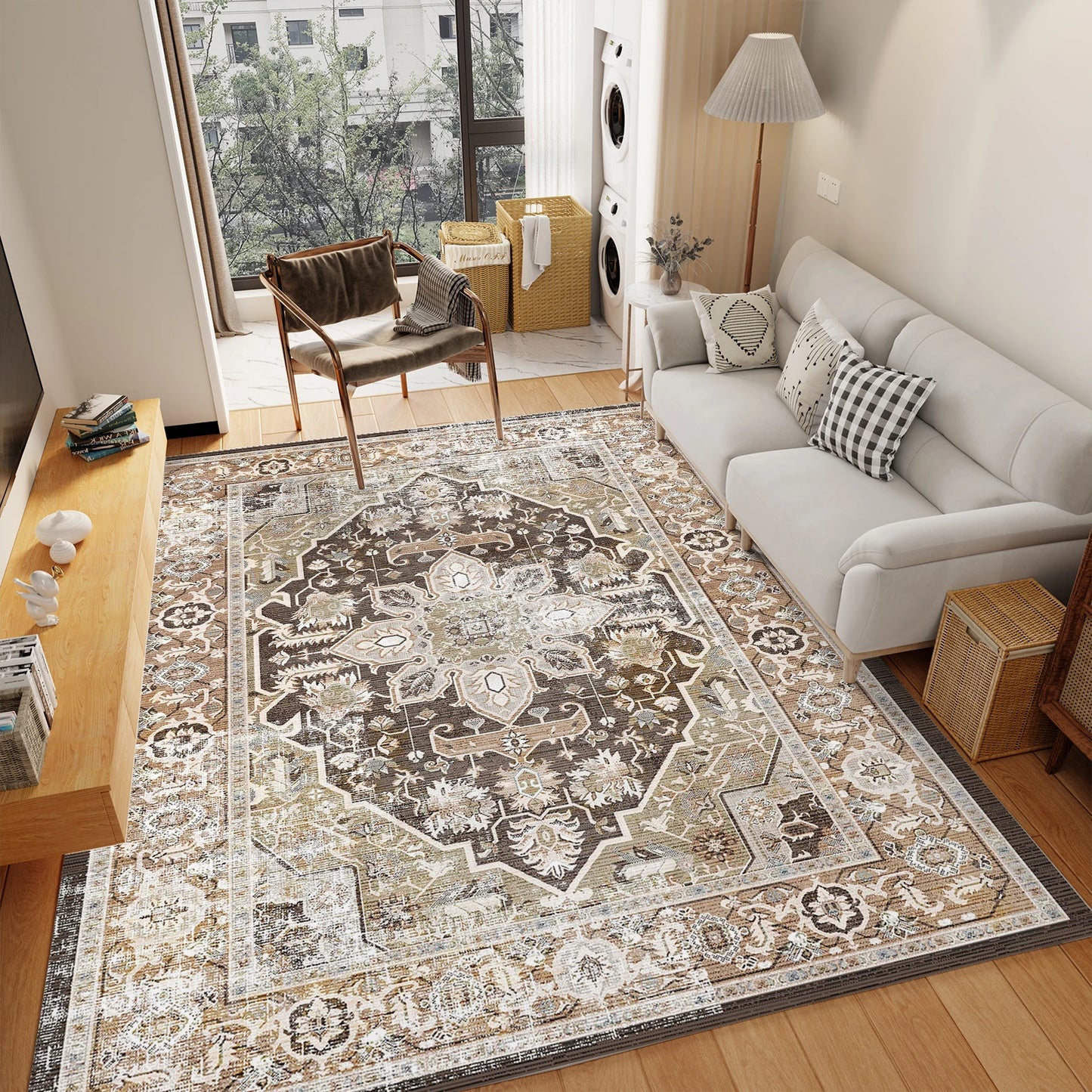 Washable Rug, with Non-Slip Backing