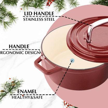 Cast Iron Casserole Pot with Lid